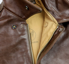 Aero A-2 Military Flight Jacket, size 42, Chestnut Badalassi Cowhide