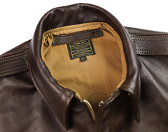 Aero A-2 Military Flight Jacket, size 42, Dark Seal Vicenza Horsehide