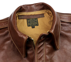 Aero A-2 Military Flight Jacket, size 44, Russet Vicenza Horsehide