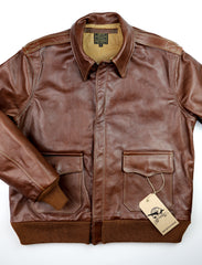 Aero A-2 Military Flight Jacket, size 44, Russet Vicenza Horsehide