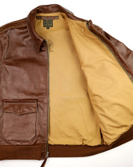 Aero A-2 Military Flight Jacket, size 44, Russet Vicenza Horsehide