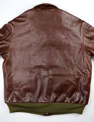 Aero A-2 Military Flight Jacket, size 44, Tobacco Badalassi Cowhide