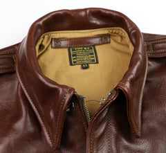 Aero A-2 Military Flight Jacket, size 44, Tobacco Badalassi Cowhide