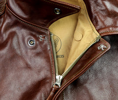 Aero A-2 Military Flight Jacket, size 44, Tobacco Badalassi Cowhide