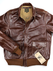 Aero A-2 Military Flight Jacket, size 38, Tobacco Badalassi Cowhide