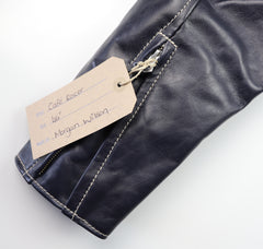 Aero Cafe Racer, size 46, Blue Vicenza Horsehide