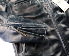 Aero Cafe' Racer, size 44, Midnight Blue CXL Horsehide