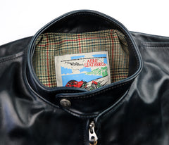 Aero Cafe' Racer, size 44, Midnight Blue CXL Horsehide