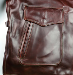 Aero Half Belt Deluxe, size 46 (fits like size 50), Brown CXL Steerhide
