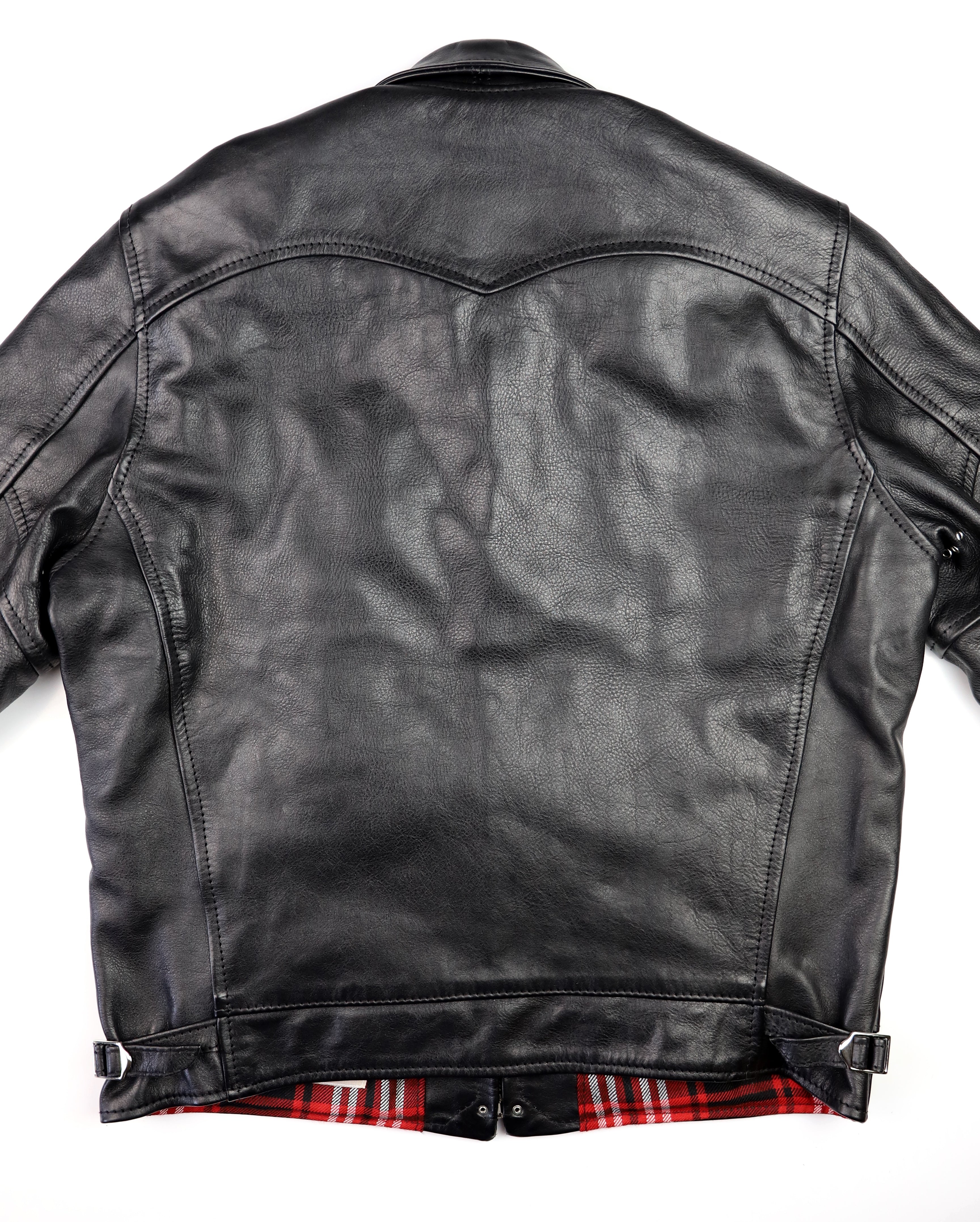 Aero Premier Highwayman, sz 40, Black Vicenza Horsehide, Gently Worn – Thurston Bros Rough Wear LLC Aero Premier Highwayman, sz 40, Black Vicenza Horsehide, Gently Worn – Thurston Bros Rough Wear LLC