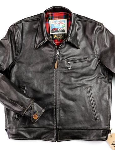 Aero Premier Highwayman, size 44, Blackened Brown Vicenza Horsehide