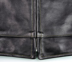 Aero Premier Highwayman, size 38, Blackened Brown Vicenza Horsehide