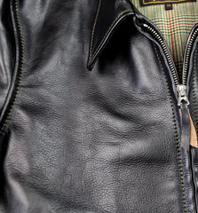Aero Premier Highwayman, size 38, Blackened Brown Vicenza Horsehide