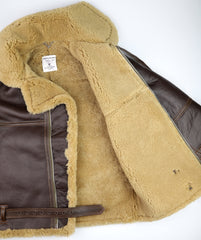 Aero RAF Battle of Britain Model Shearling Jacket, size 44, Seal Brown