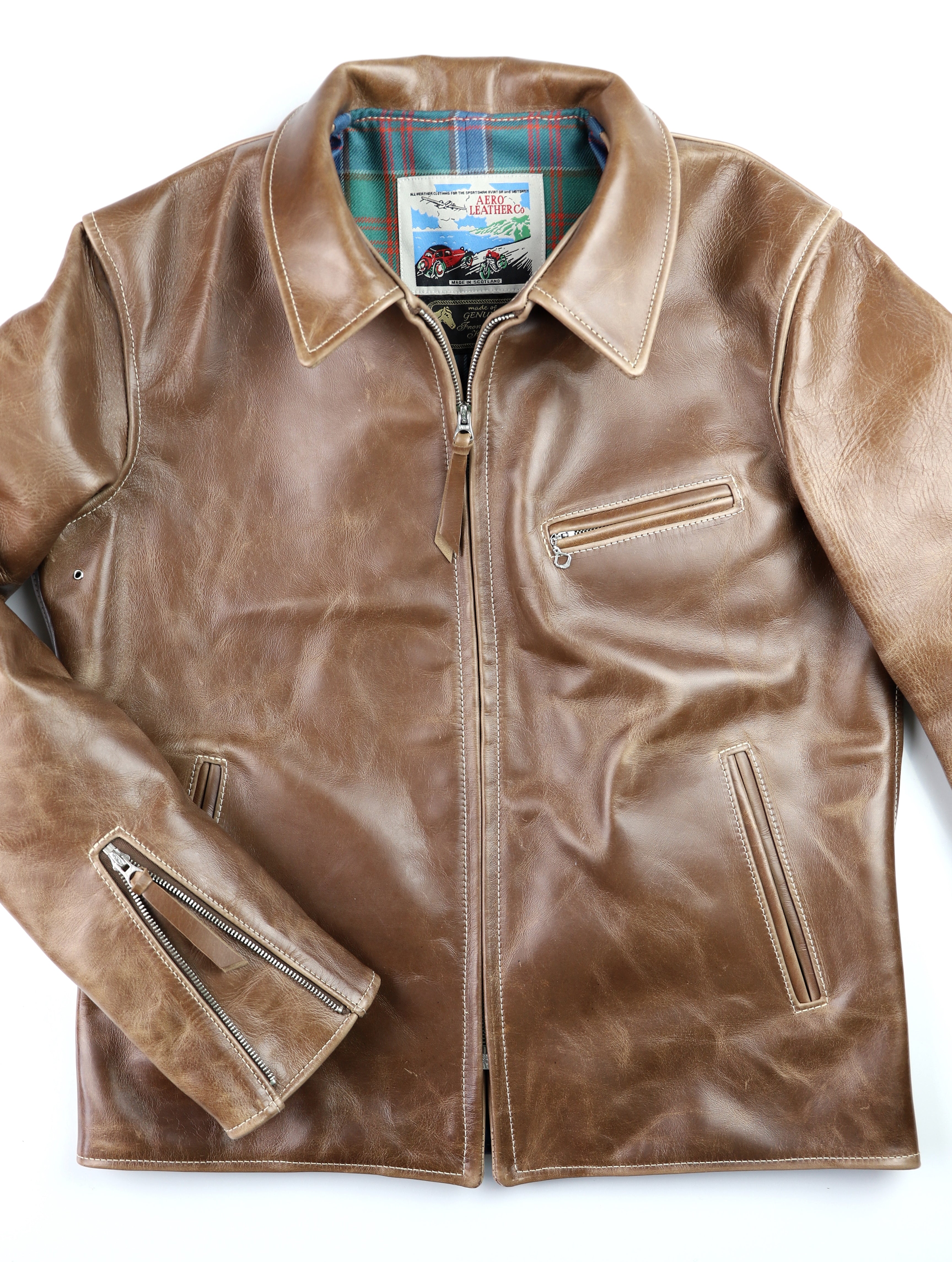 Aero Seven, size 44, Natural Chromexcel Horsehide – Thurston Bros Rough Wear LLC Aero Seven, size 44, Natural Chromexcel Horsehide – Thurston Bros Rough Wear LLC