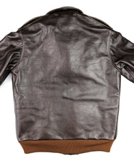 Aero A-2 Military Flight Jacket, size 38, Dark Seal Vicenza Horsehide