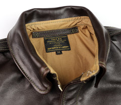 Aero A-2 Military Flight Jacket, size 38, Dark Seal Vicenza Horsehide