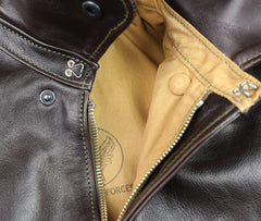 Aero A-2 Military Flight Jacket, size 38, Dark Seal Vicenza Horsehide