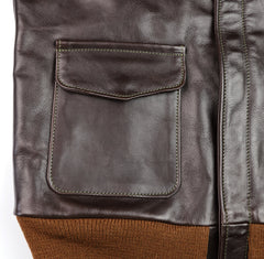 Aero A-2 Military Flight Jacket, size 38, Dark Seal Vicenza Horsehide