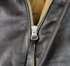 Aero A-2 Military Flight Jacket, size 38, Dark Seal Vicenza Horsehide