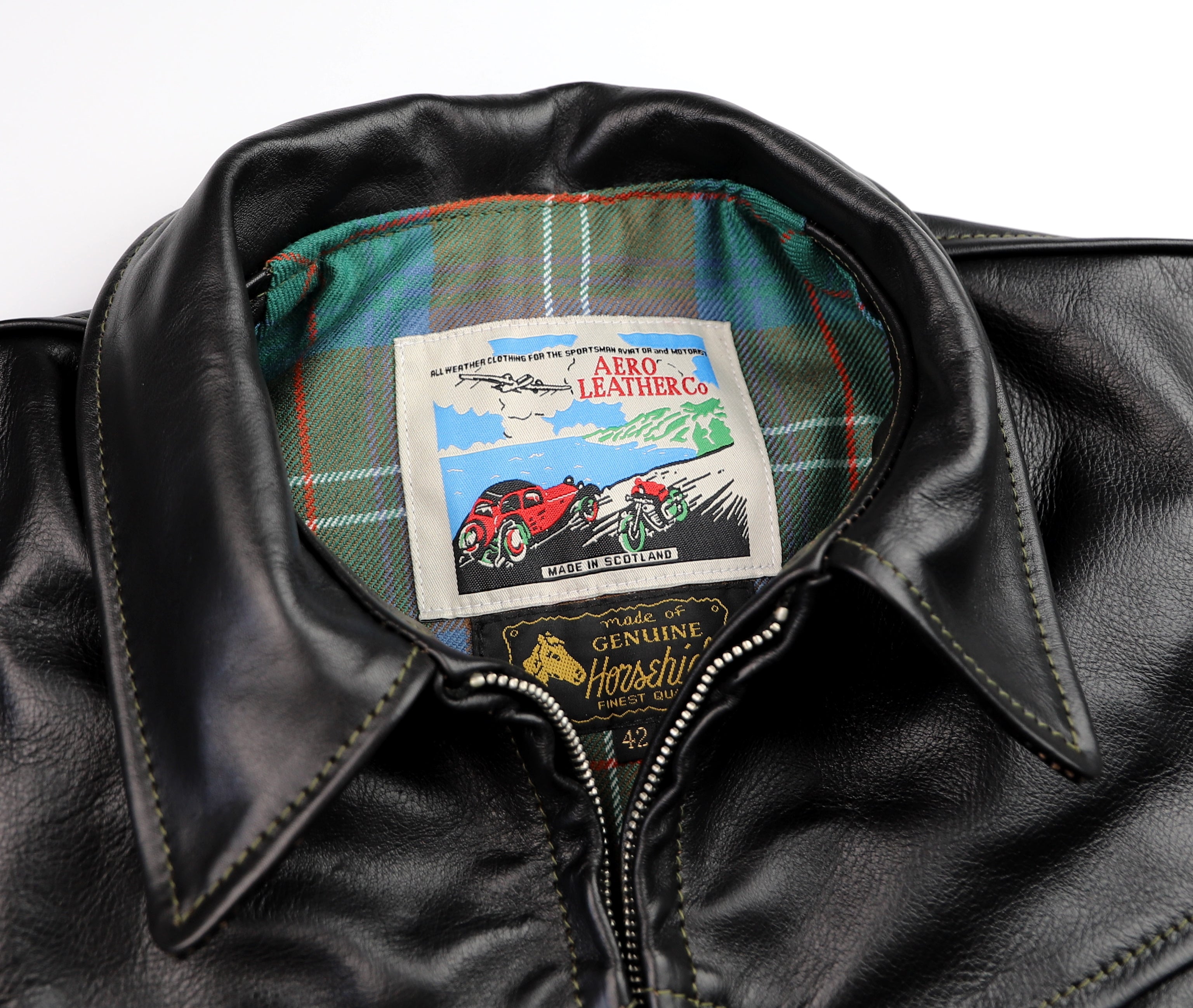Aero Wayfarer, size 42, Blackened Brown Vicenza Horsehide