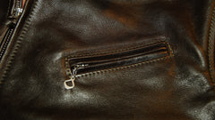 Aero 1930s Half Belt, size 40, Dark Seal Vicenza Horsehide