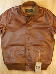 Aero A-1 Military Flight Jacket, size 42, Russet Vicenza Horsehide