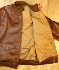 Aero A-1 Military Flight Jacket, size 42, Russet Vicenza Horsehide