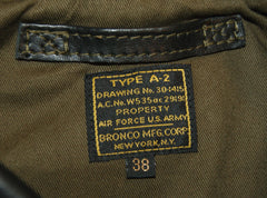 Aero A-2 Military Flight Jacket, size 38, Black Vicenza Horsehide