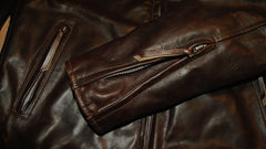 Aero Cafe' Racer, size 42, Brown Tumbled FQHH Horsehide