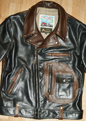 Aero Two-Tone D-Pocket Ridley, size 40, Black and Seal Vicenza Horsehide
