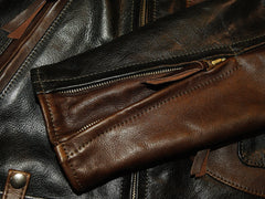 Aero Two-Tone D-Pocket Ridley, size 40, Black and Seal Vicenza Horsehide