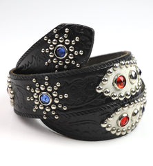 Bulbous Belt, jeweled, size 30, Black