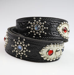 Bulbous Belt, Jeweled and Studded, size 30, Black