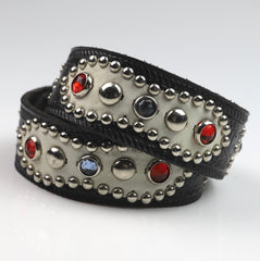 Bulbous Belt, Jeweled and Studded, size 30, Black