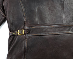 Thedi Evander Crosszip Half Belt, size XL, Brown Goatskin