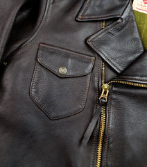 Thedi Evander Crosszip Half Belt, size XL, Brown Goatskin