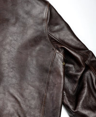 Thedi Idas Jacket, size XL, Chestnut Bruciato Horsehide with Shearling Collar