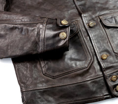 Thedi Markos Button-Up Shawl Collar Jacket, size 3XL, Espresso Buffalo