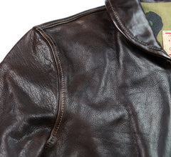 Thedi Markos Zip-Up Shawl Collar Jacket, size 2XL, Brown Canneto Cowhide