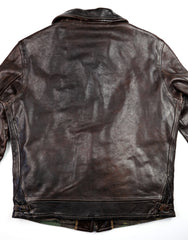 Thedi Markos Zip-Up Shawl Collar Jacket, size 3XL, Brown Canneto Cowhide