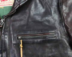 Thedi Markos Zip-Up Shawl Collar Jacket, size 3XL, Brown Canneto Cowhide