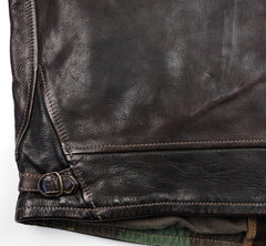 Thedi Markos Zip-Up Shawl Collar Jacket, size 3XL, Brown Canneto Cowhide
