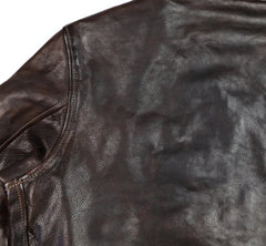 Thedi Markos Zip-Up Shawl Collar Jacket, size 3XL, Brown Canneto Cowhide