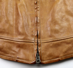 Thedi Markos Zip-Up Shawl Collar Jacket, size 3XL, Cuoio Buffalo