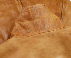 Thedi Markos Zip-Up Shawl Collar Jacket, size Large, Cuoio Buffalo