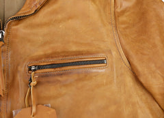 Thedi Markos Zip-Up Shawl Collar Jacket, size Small, Cuoio Buffalo