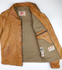 Thedi Markos Zip-Up Shawl Collar Jacket, size Small, Cuoio Buffalo