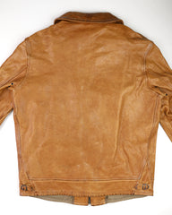 Thedi Markos Zip-Up Shawl Collar Jacket, size XL, Cuoio Buffalo