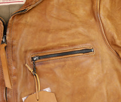 Thedi Markos Zip-Up Shawl Collar Jacket, size XL, Cuoio Buffalo